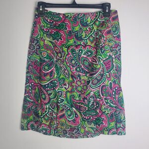 Talbots Paisley Printed Pencil Skirt Size 4 Petite